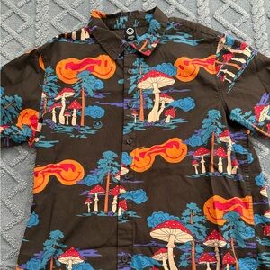 Neff short sleeve graphic print button up